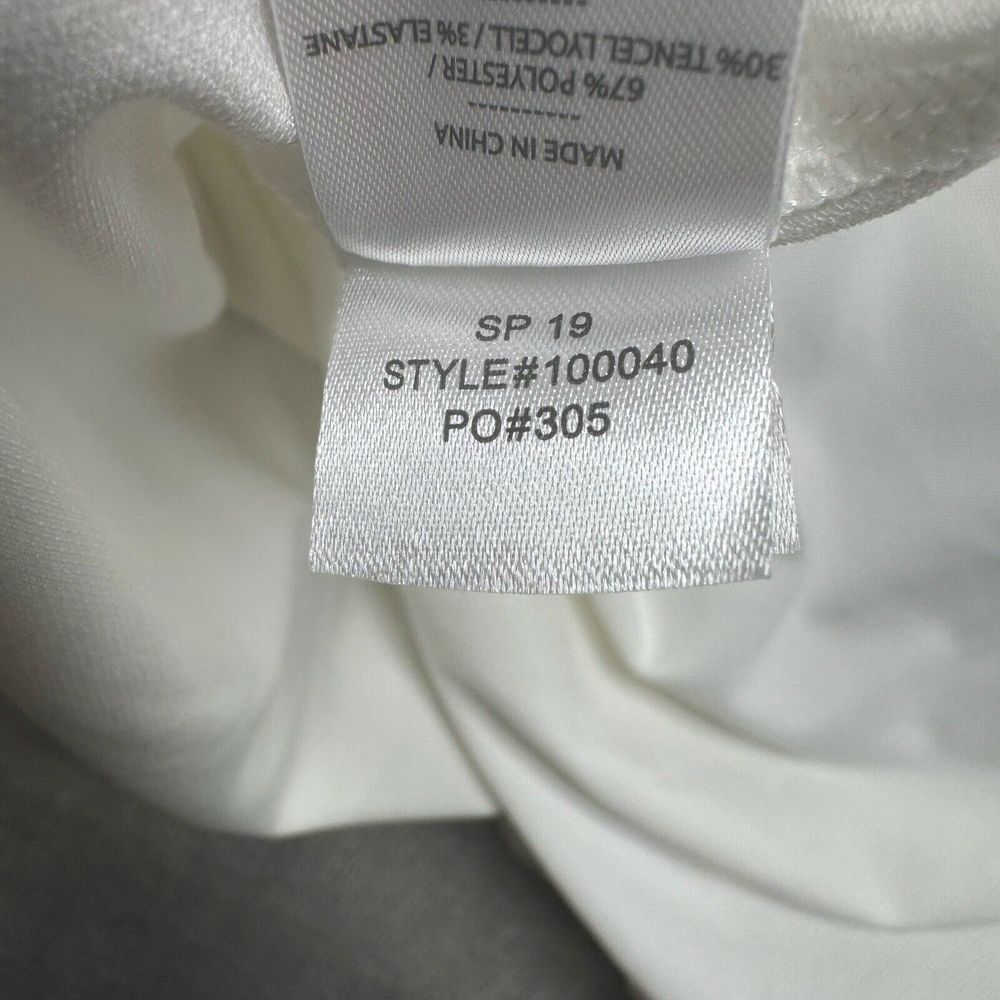 Rhone Polo Shirt Mens Large White Stretch Performance Collared‎ preppy Golf Logo - Picture 8 of 9